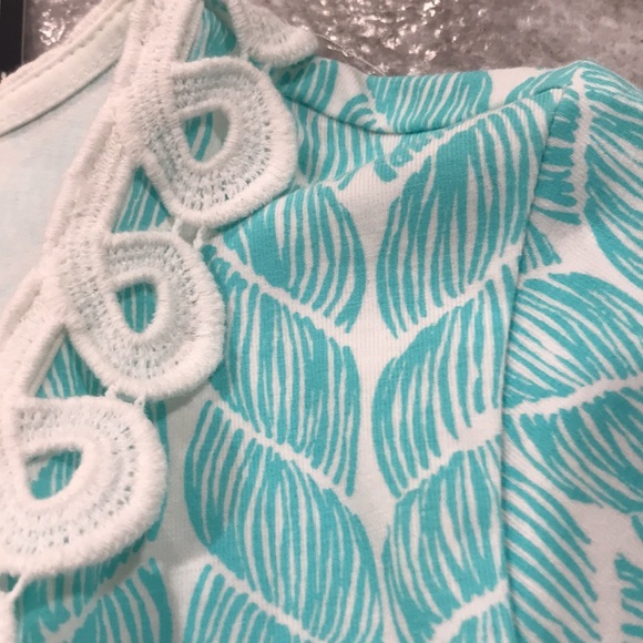 NWT Lauren James Dress Womens M Blue Green Ocean Palm Caroline Beach Resortwear - Picture 8 of 10